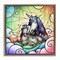 Stupell Industries Deco Style Unicorns Floating Frame Design by Mandie Manzano
